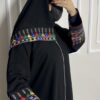 عباية نص كلوش أنيقة تدخيلة ملون-912