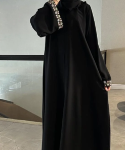 عبايه نص كلوش بتطريز ملون-140