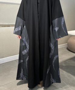 عباية نص كلوش بتدخيلة ريش-223