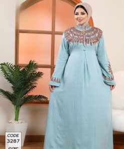 Alternative view of دار الجلابية - عباية كتان بتطريز يدوي