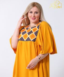 دار الجلابية - جلابية قطن بكم فراشة و تطريز